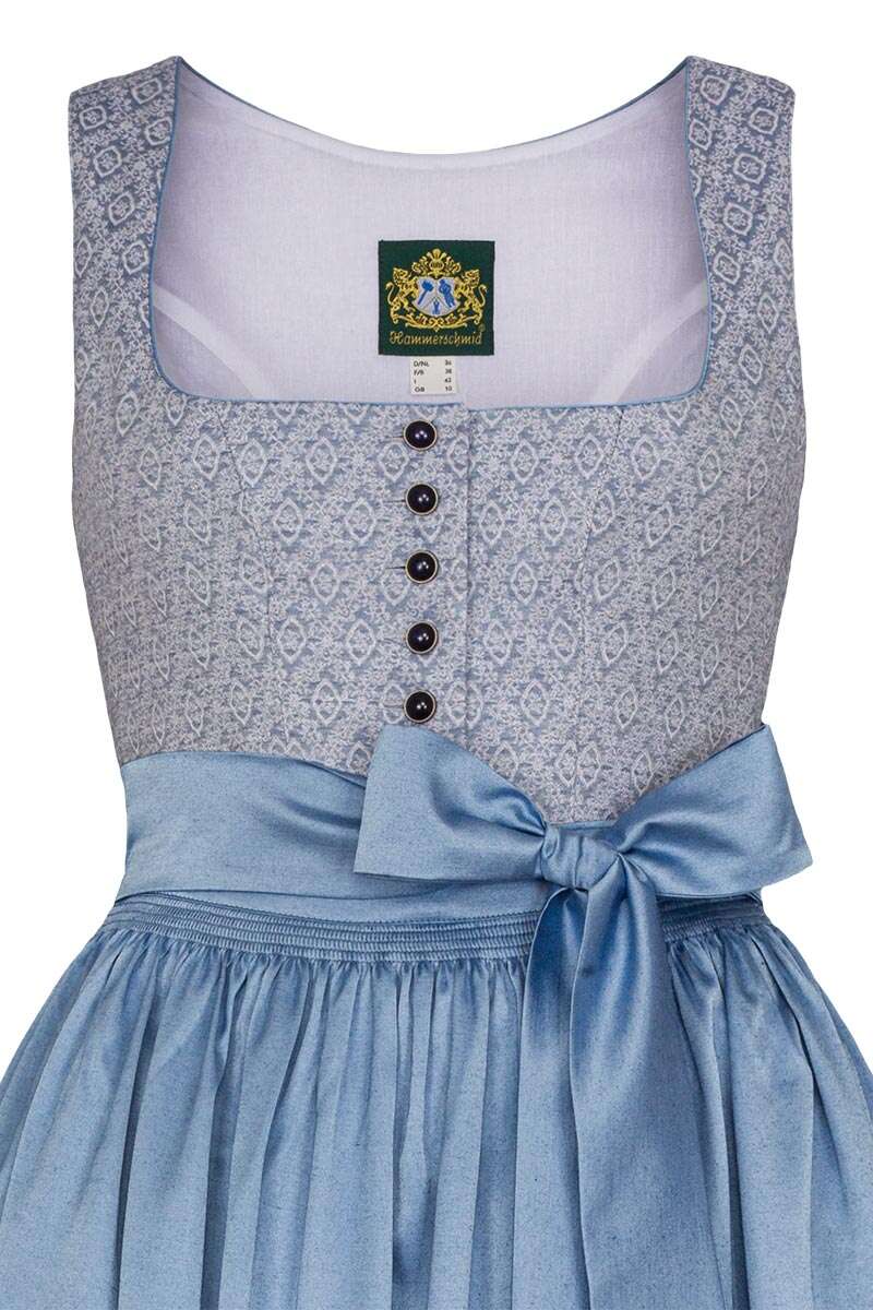 Dirndl lang blau gemustert Bild 2