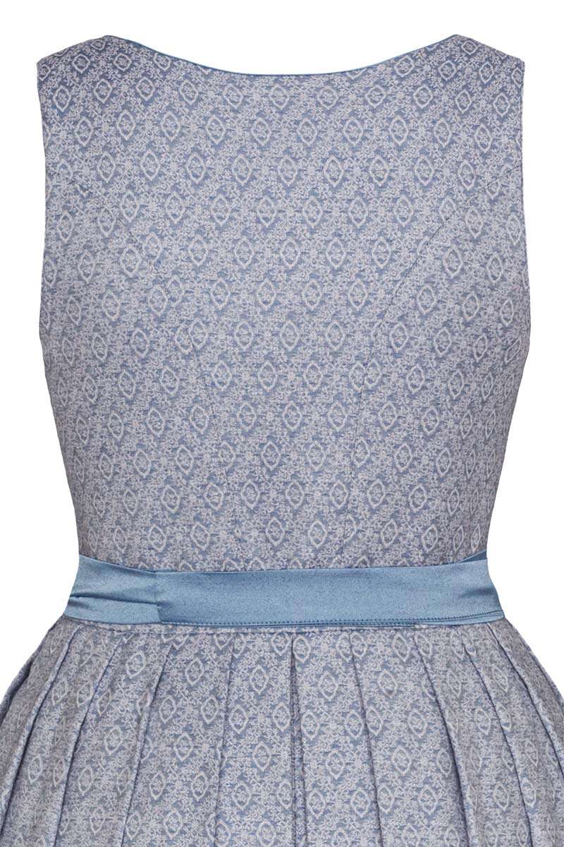 Dirndl lang blau gemustert Bild 2