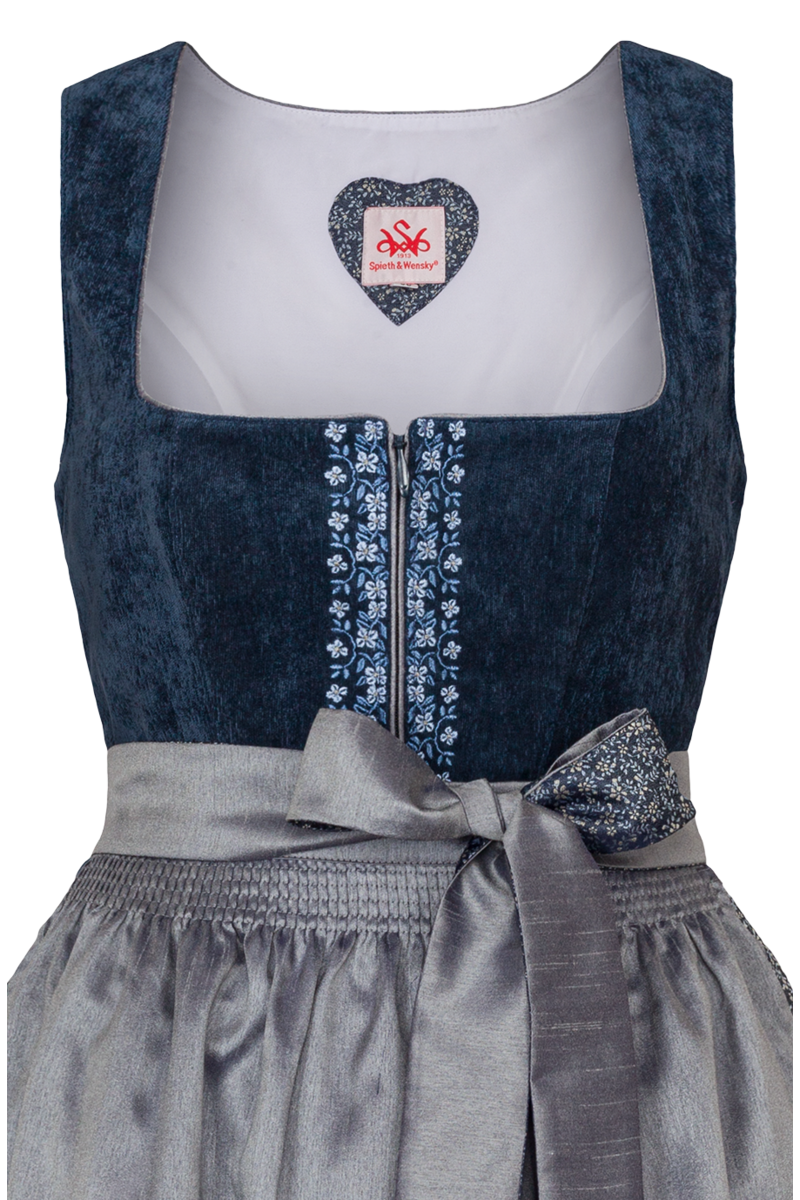 Mini-Dirndl mit Cord dunkelblau Bild 2