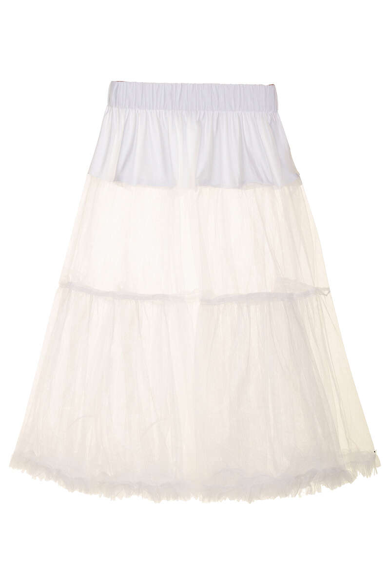 Damen Unterrock Petticoat 60 cm wei