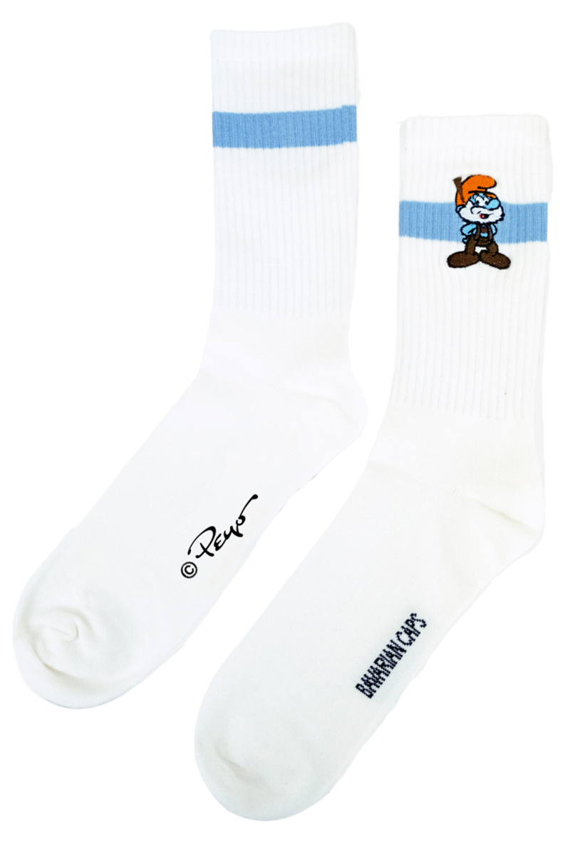 Herren Socken 'Papa Schlumpf' wei