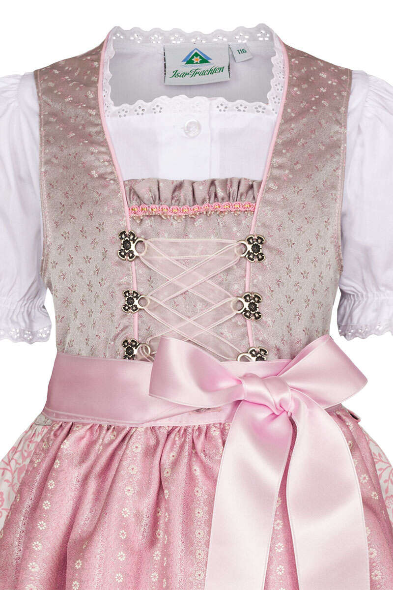 Kinderdirndl mit Bluse rosa Bild 2