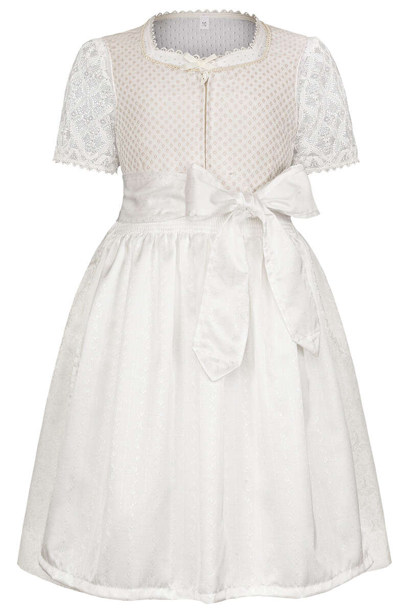 Kommunion Hochzeit Dirndl mit Bluse offwhite