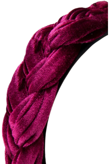 Damen Haarreif Samt bordeaux