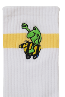 Unisex Sportsocken 'Tigerententaxi' wei