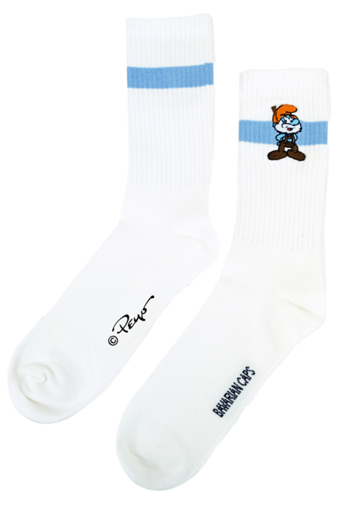 Herren Socken 'Papa Schlumpf' wei