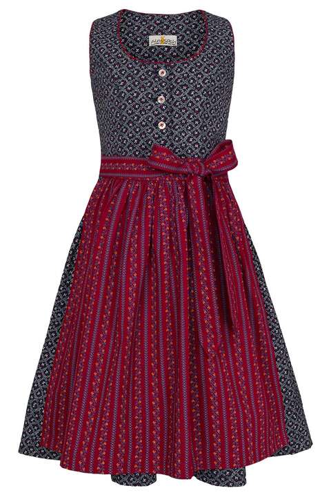 Kinder Dirndl blau rot